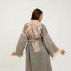 Linen Kimono,Ethnic Kaftan, Organic Elephant Print Kimono,Organic Cotton Bathrobe, Muslin Robe