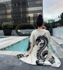 Kimono robe,Handmade Organic Cotton Dragon Print Unique Kimono, Boho Festival Robe, Pool, Spa Robe, Beachwear Kimono